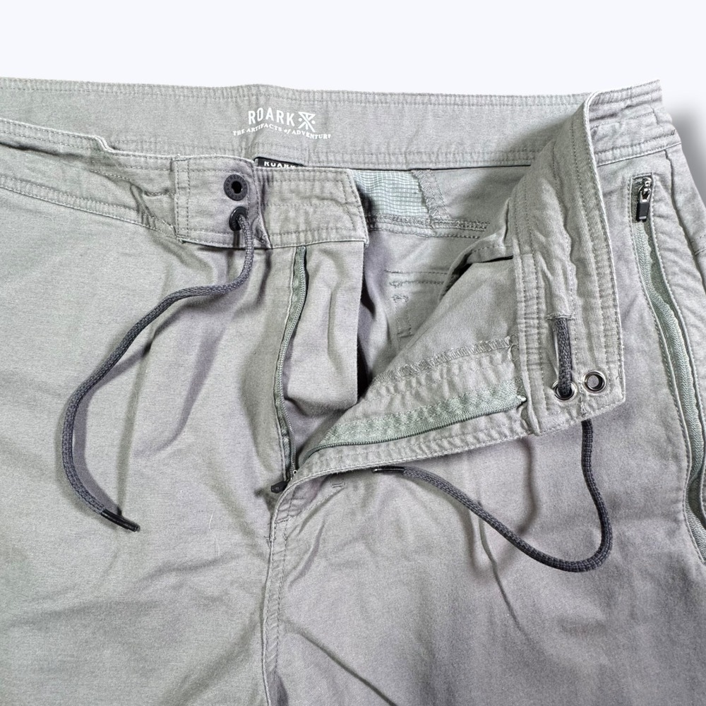 Roark Layover Travel Pants Men 38 Gray Green Hiking Athleisure Adventure Stretch - Picture 3 of 9